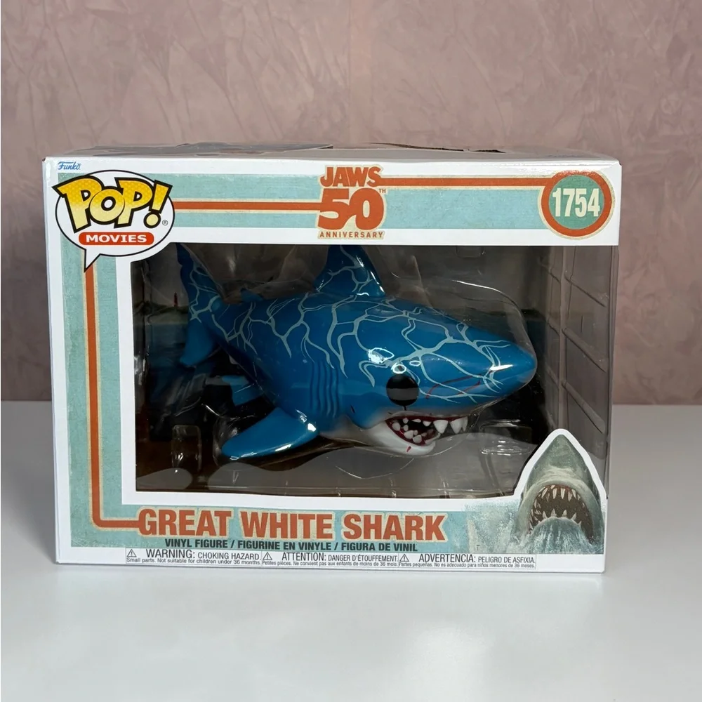 Funko JAWS 50th Anniversary Great White Shark Blue Pop 1754